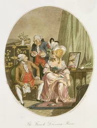 Das französische Ankleidezimmer, graviert von P.W. Tomkins